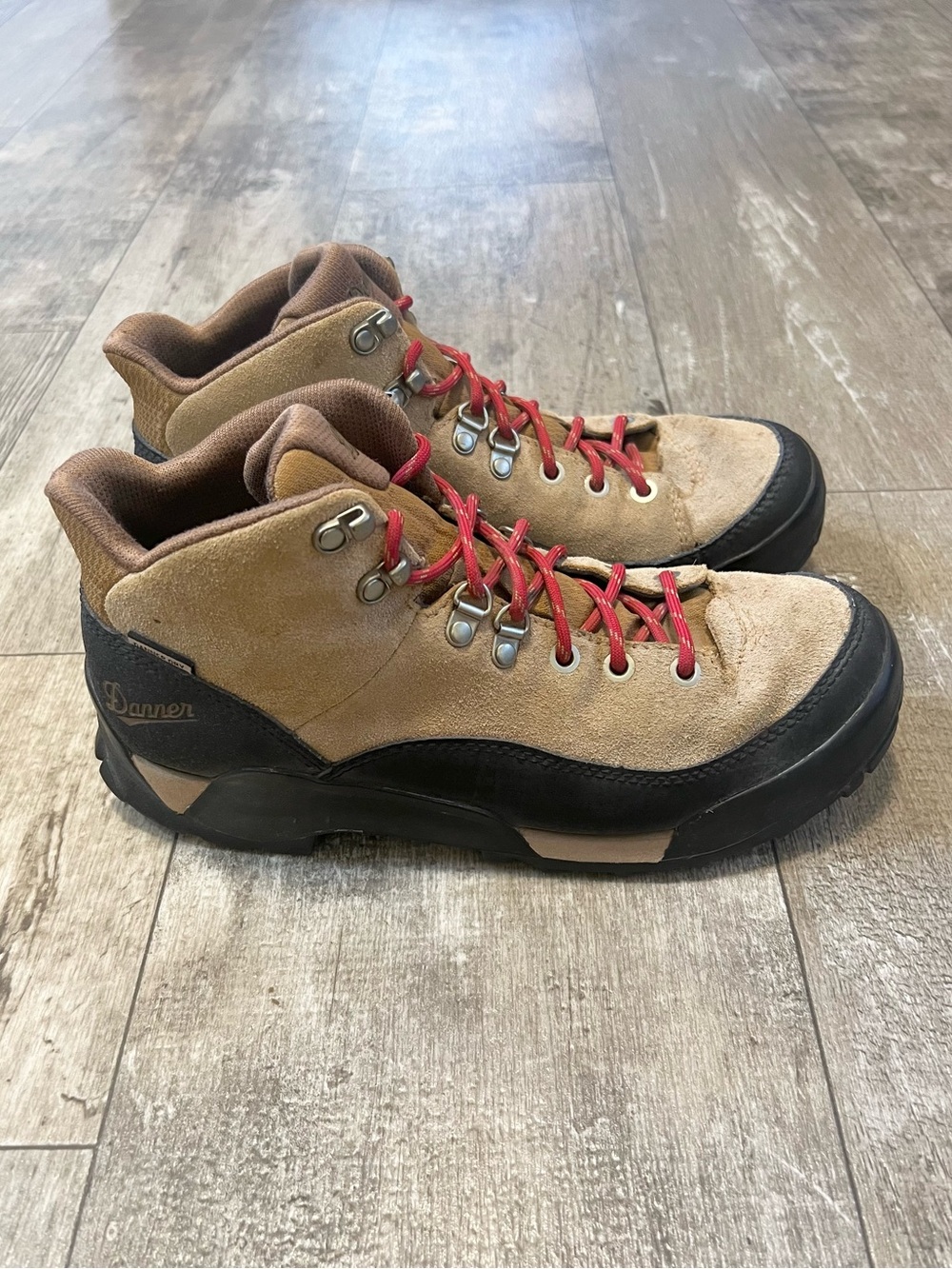 DANNER Panorama Mid 6 Waterproof Suede Hiking Boots Womens 8 Brown Red Gorpcore
